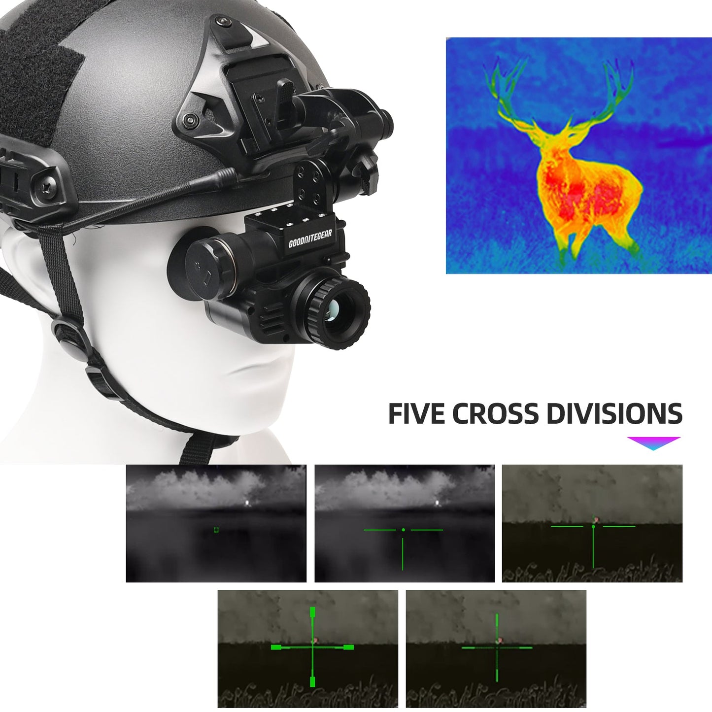 BTI - 10 Helmet Mountable Thermal Monocular - Good Nite Gear