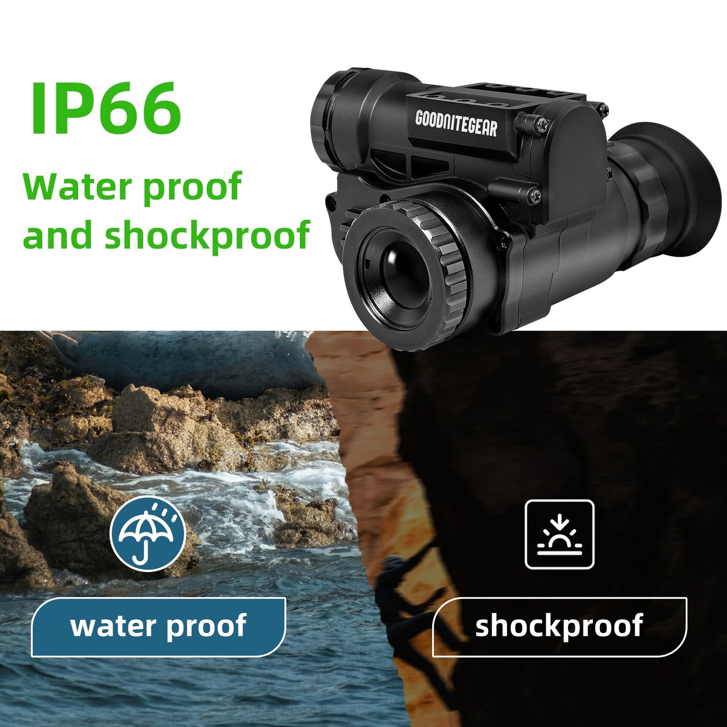 BTI - 10 Helmet Mountable Thermal Monocular - Good Nite Gear