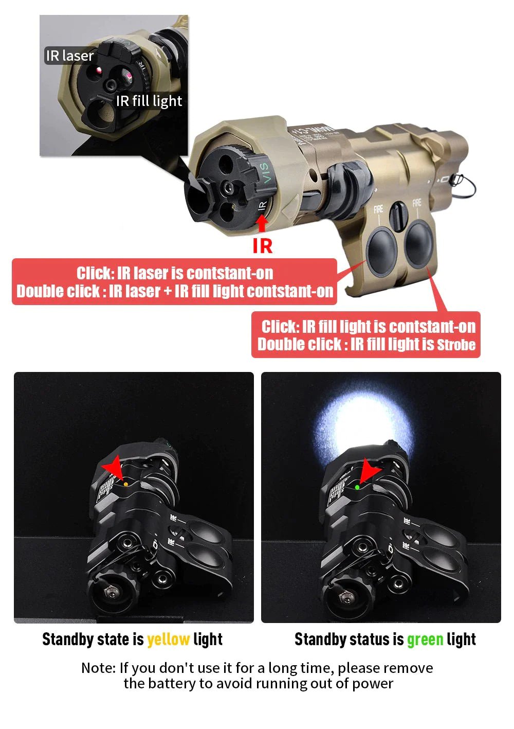 MAWL - C1+ (Green Laser) Aluminum WADSN WD06057 - DE - Good Nite Gear