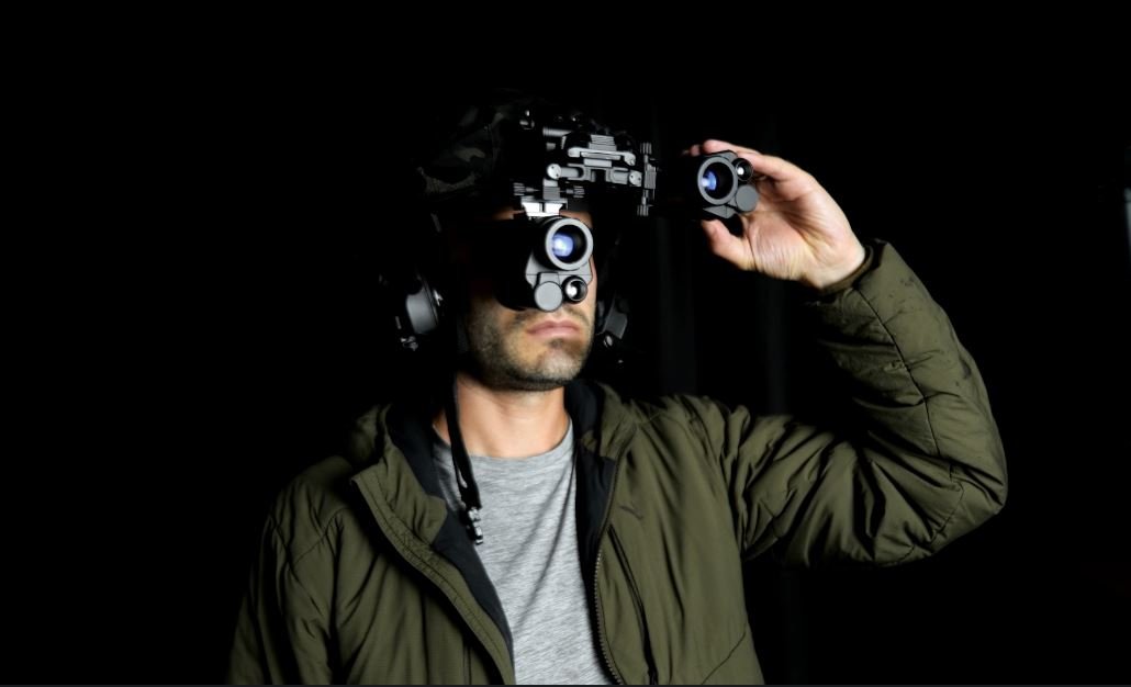 NVG30 Night Vision Binocular Kit with Mount + Dual Unit Bridge - Good Nite Gear