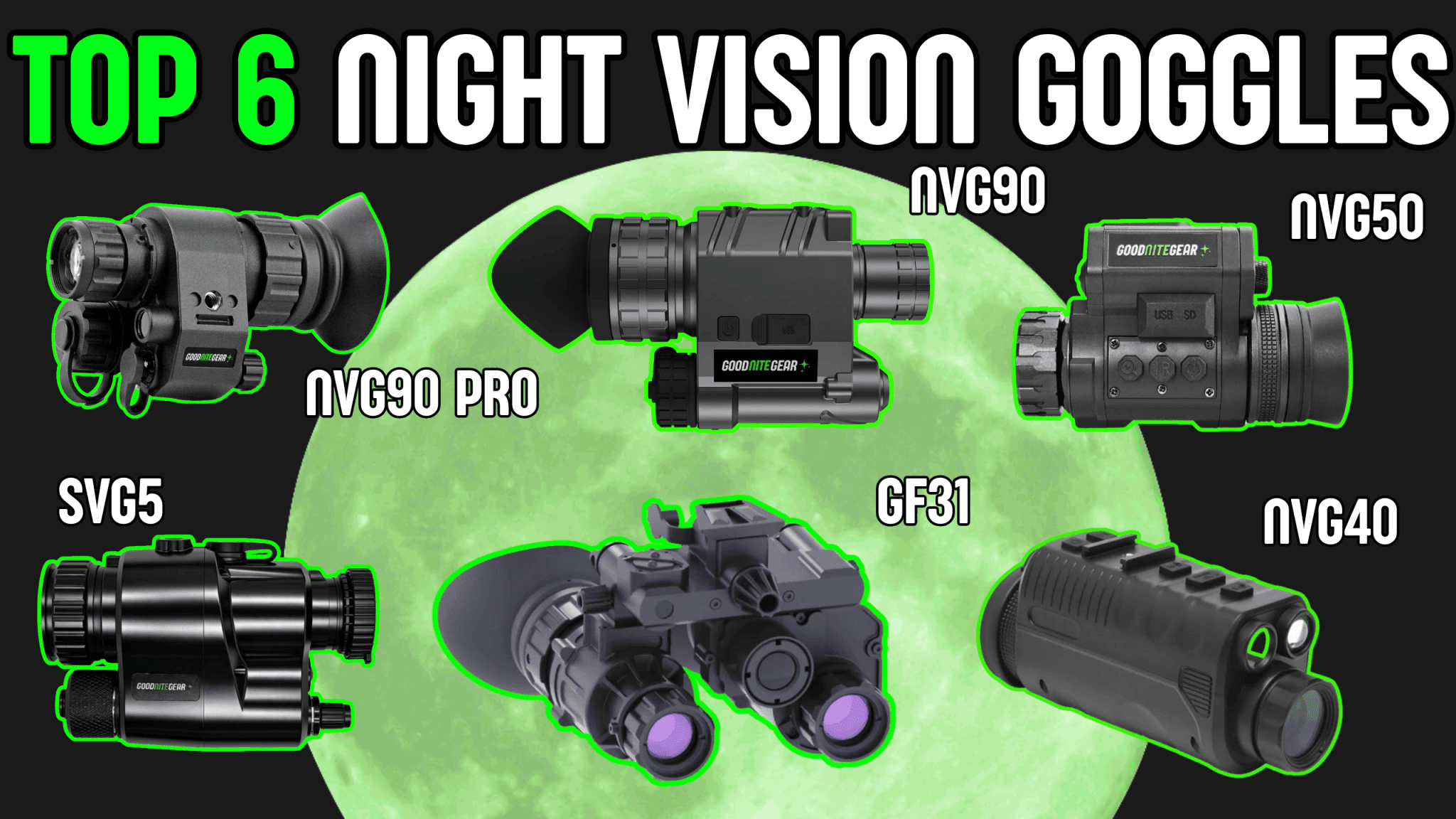 Best Night Vision Goggles For The Money — Top 6 Ranked (2026) - Good Nite Gear