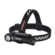 Acebeam H18 Dual-Source Right Angle Headlamp with Red Light — 4,000 Lumens, USB-C Rechargeable (Cool White)