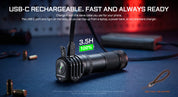 Acebeam H18 Dual-Source Right Angle Headlamp with Red Light — 4,000 Lumens, USB-C Rechargeable (Cool White)