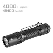 Acebeam T37 Tactical & Duty Flashlight — 4,000 Lumens, 440m Throw, USB-C Rechargeable (Black)