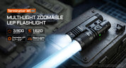 Acebeam Terminator M1 2.0 Dual Head LEP/LED Flashlight — 3,900 Lumen LED + 1,620m LEP + Red Light, USB-C Rechargeable (6500K)