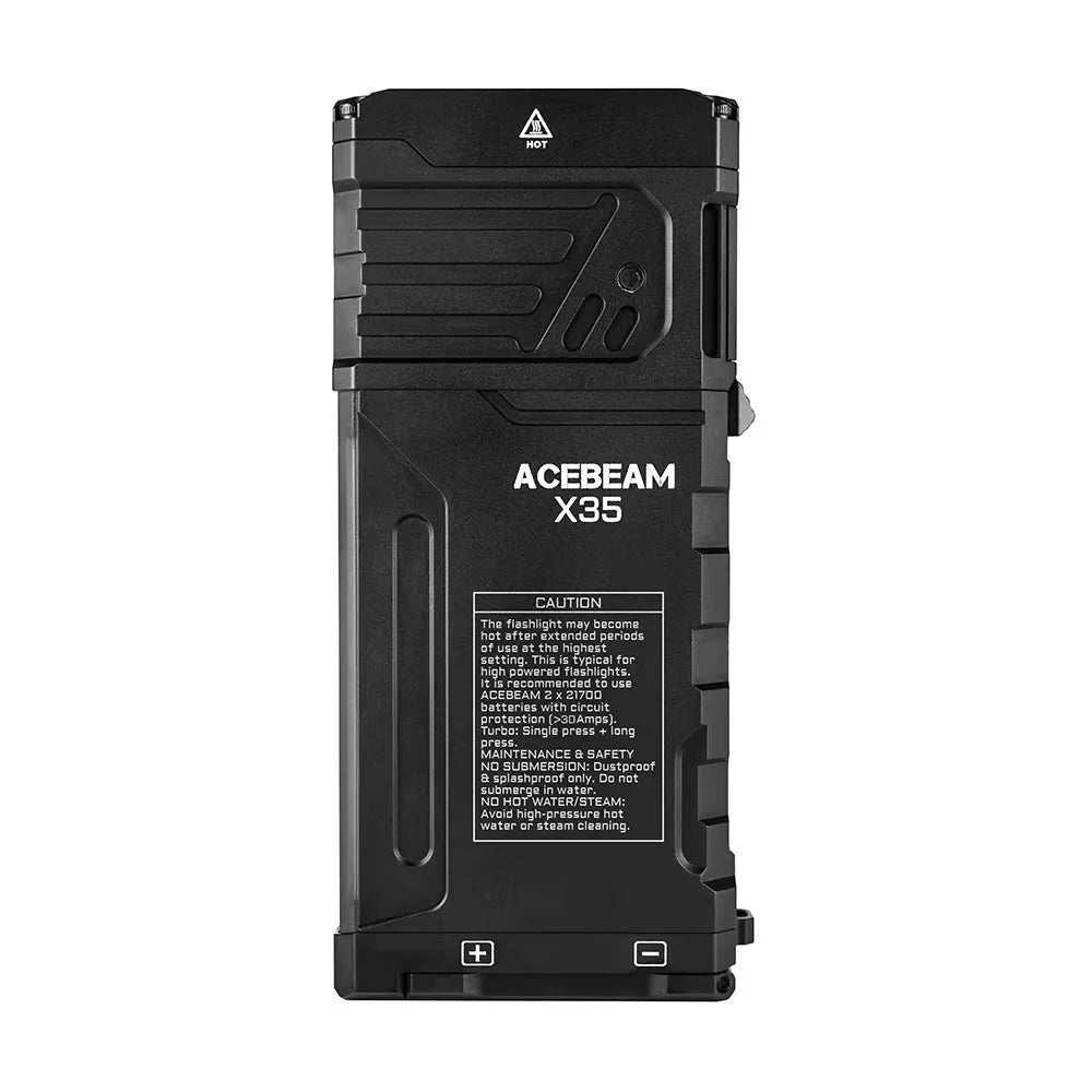 Acebeam X35 Search & Rescue Flashlight — 20,000 Lumens, 458m Throw, RGB Side Light, USB-C Rechargeable