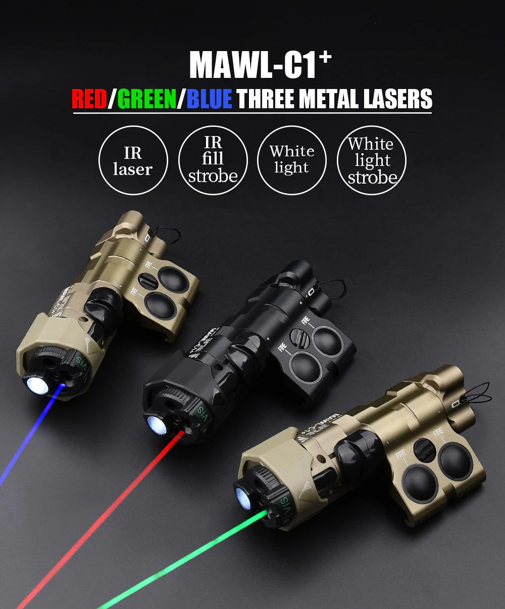 Modular Advanced Weapon Laser MAWL-C1+ (Green Laser) Aluminum WADSN WD06057-BK