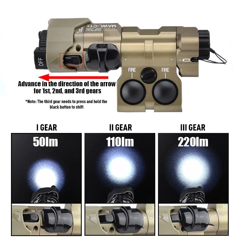 Modular Advanced Weapon Laser MAWL-C1+ (Green Laser) Aluminum WADSN WD06057-BK