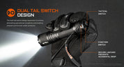 Acebeam P16 2.0 Dual Tail Switch Tactical Flashlight — 3,000 Lumens, 543m Throw, USB-C Rechargeable - Good Nite Gear