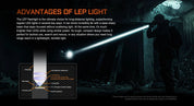 Acebeam W10 Pro LEP Flashlight — 750 Lumens, 1,425m Throw, USB-C Rechargeable (Black) - Good Nite Gear