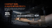 Acebeam W10 Pro LEP Flashlight — 750 Lumens, 1,425m Throw, USB-C Rechargeable (Black) - Good Nite Gear