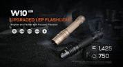 Acebeam W10 Pro LEP Flashlight — 750 Lumens, 1,425m Throw, USB-C Rechargeable (Black) - Good Nite Gear