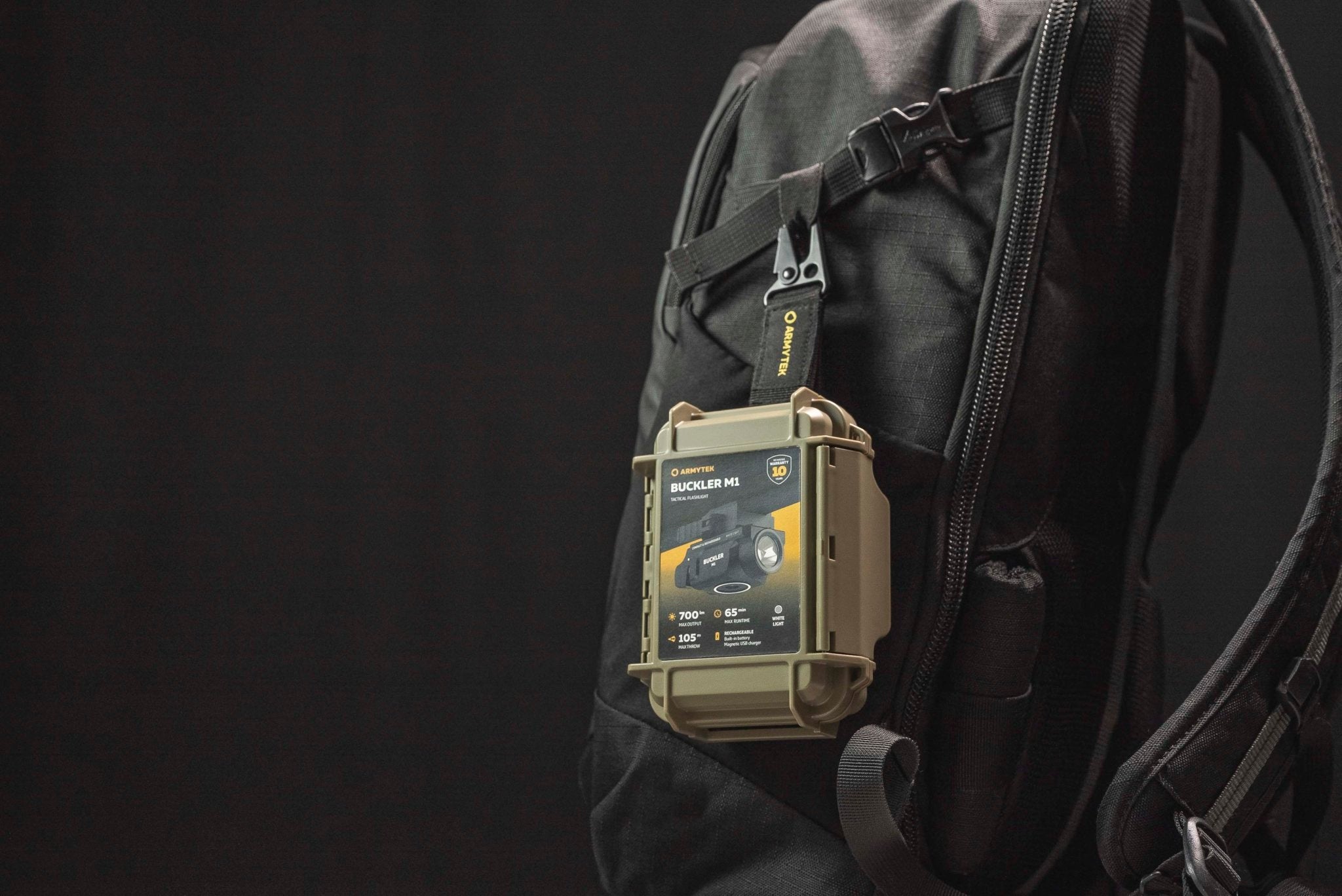 Armytek Buckler M1 Weapon Light — 700 Lumens, Handgun-Mounted, Magnetic USB Rechargeable (White) - Good Nite Gear