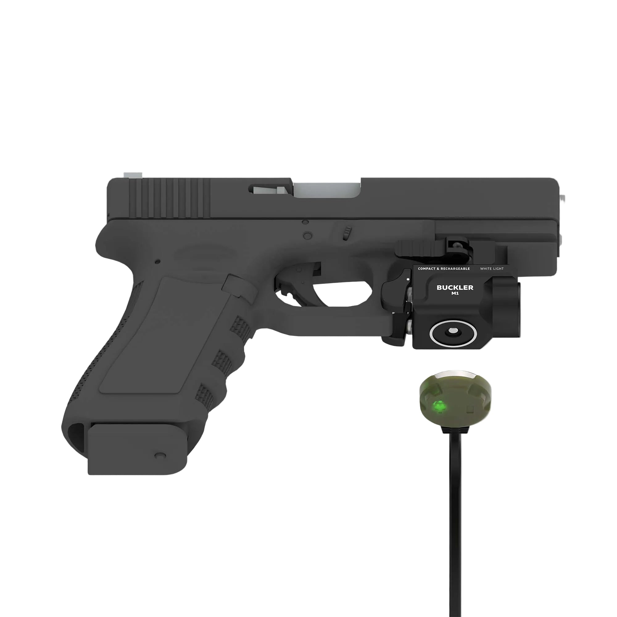 Armytek Buckler M1 Weapon Light — 700 Lumens, Handgun-Mounted, Magnetic USB Rechargeable (White) - Good Nite Gear