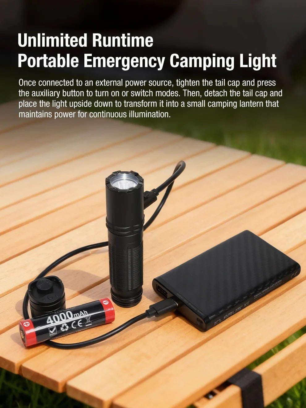 Klarus XT2CR PRO-V2 Tactical Flashlight — 2300 Lumens, USB-C Rechargeable - Good Nite Gear