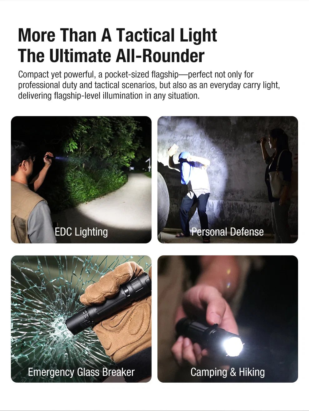 Klarus XT2CR PRO-V2 Tactical Flashlight — 2300 Lumens, USB-C Rechargeable - Good Nite Gear