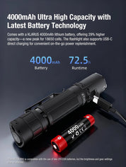 Klarus XT2CR PRO-V2 Tactical Flashlight — 2300 Lumens, USB-C Rechargeable - Good Nite Gear