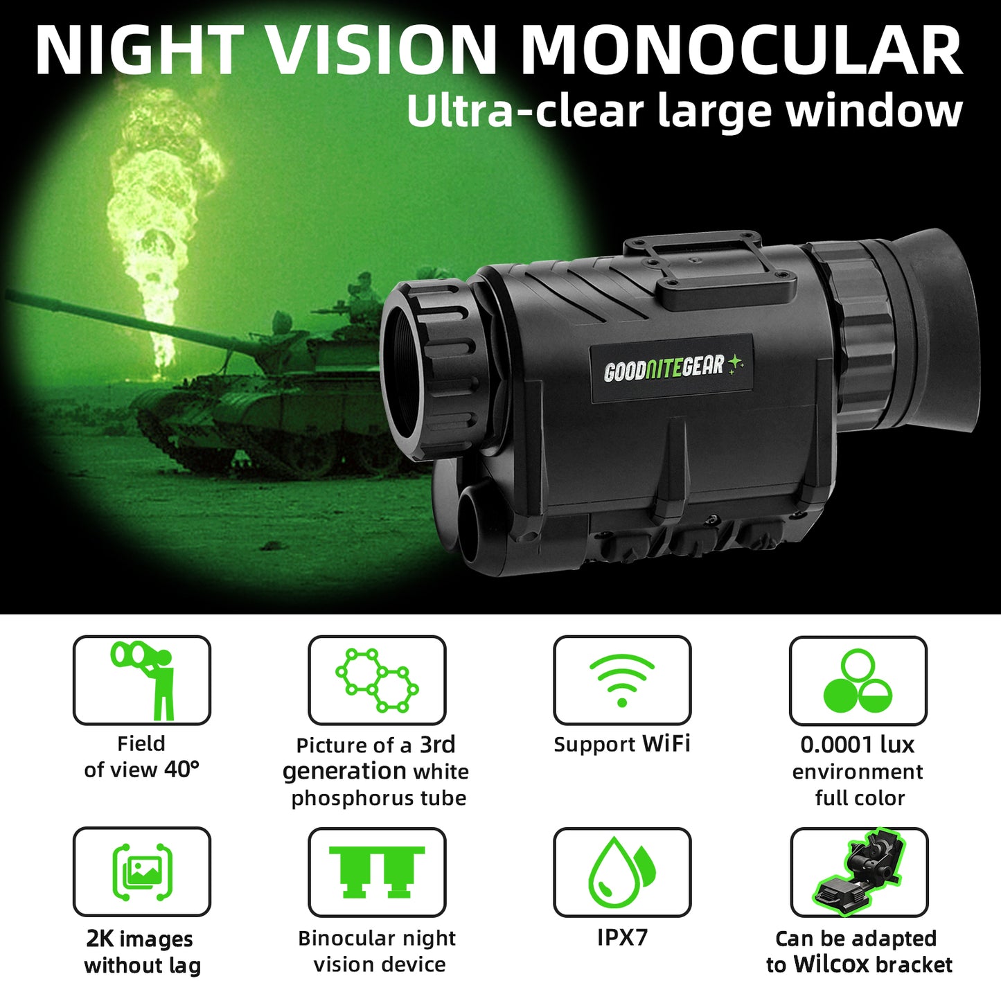 NVG30 Digital Night Vision Monocular 🌕