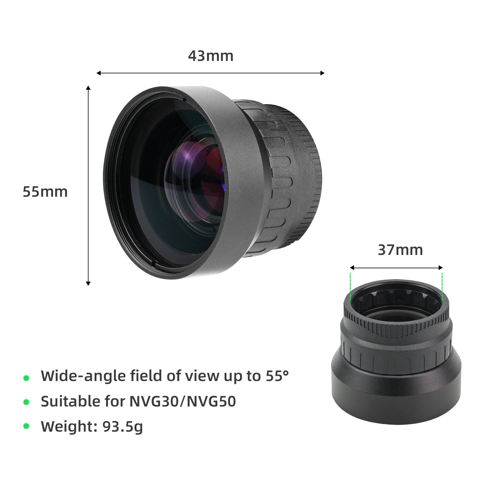 Wide Angle Lens Mod for NVG50 / NVG30 (Ships by 9/14/2026) - Good Nite Gear