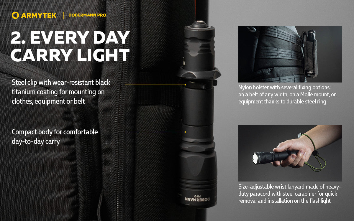 ARMYTEK Dobermann Pro Tactical Flashlight